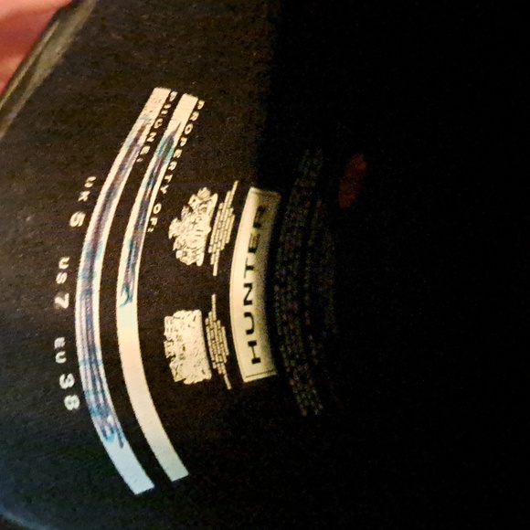 Hunter Black Matte Rain Boots Size 38/7 - Picture 9 of 13